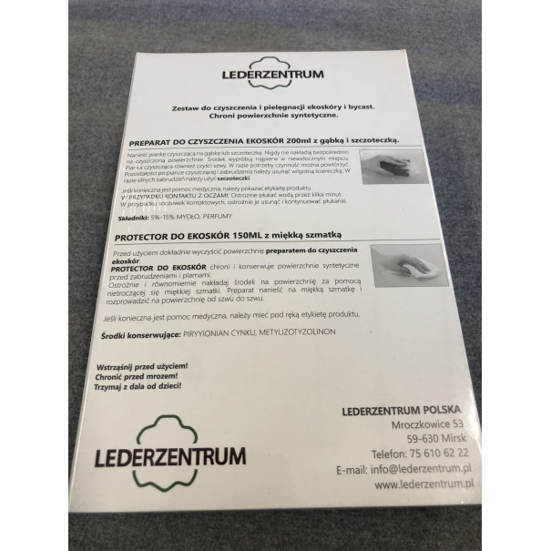 Zestaw do czyszczenia i pielęgnacji ekoskóry i bycast